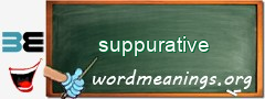 WordMeaning blackboard for suppurative